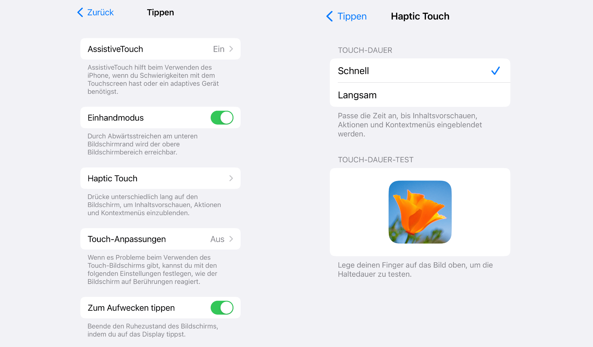 eb Webdesign - Versteckte iOS Funktionen - Haptic Touch