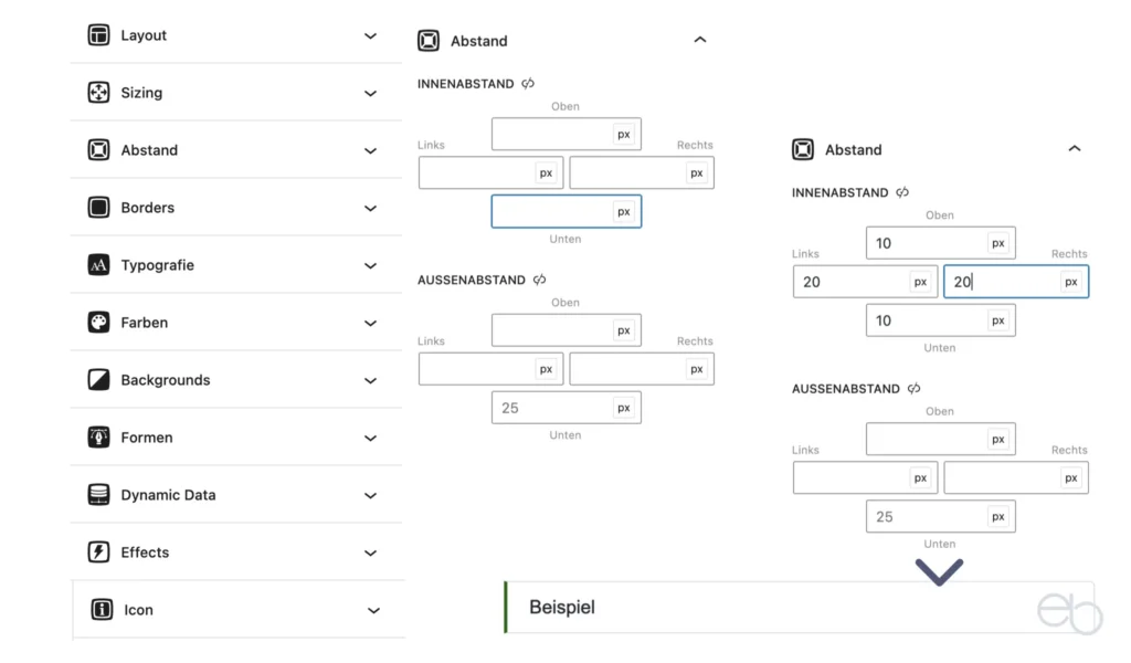 GenerateBlocks Tutorial 2 - Abstand