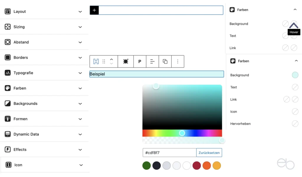 GenerateBlocks Tutorial 2 - Farben