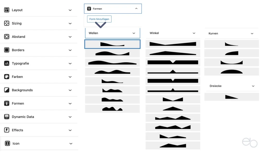 GenerateBlocks Tutorial 3 - Formen