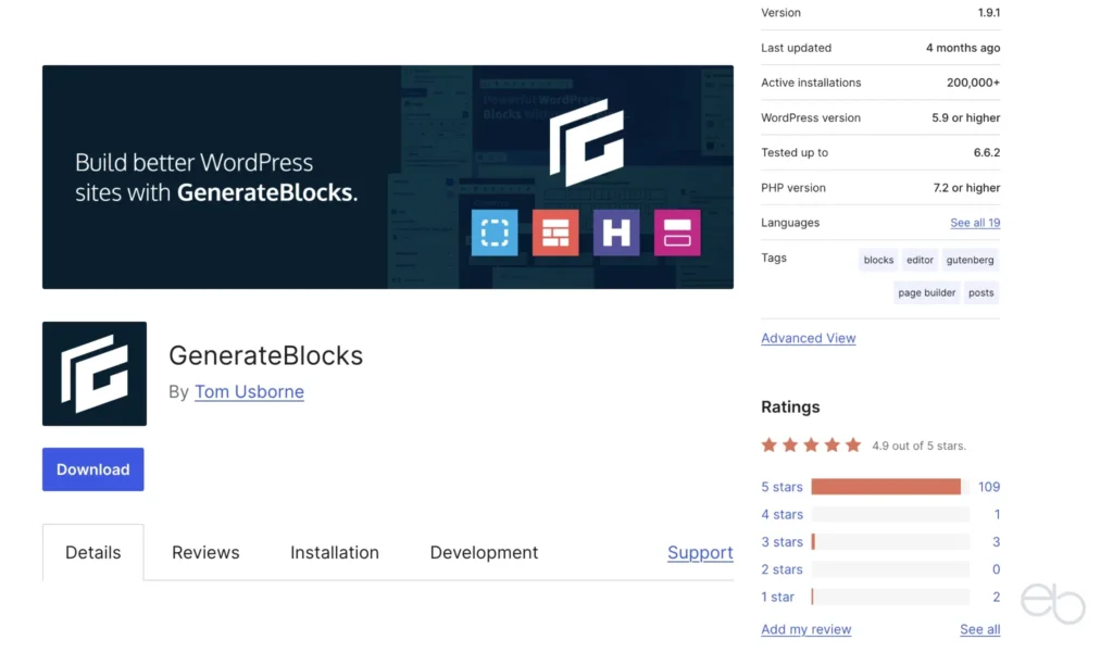 GenerateBlocks Tutorial 5 - GB Plugin bei WordPress