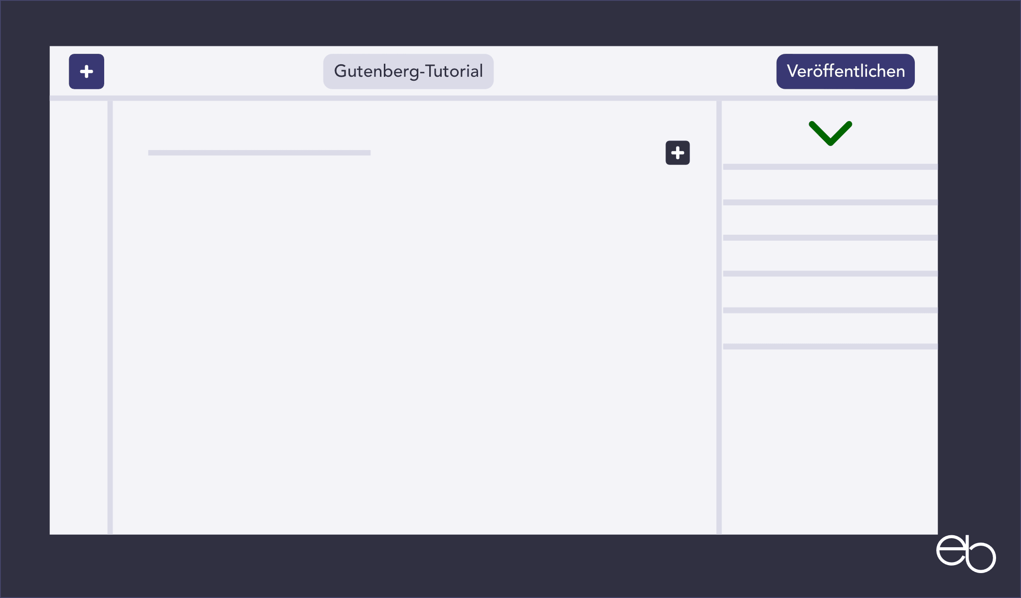 Bedienfelder im Editor - WP Gutenberg Tutorial Teil 2
