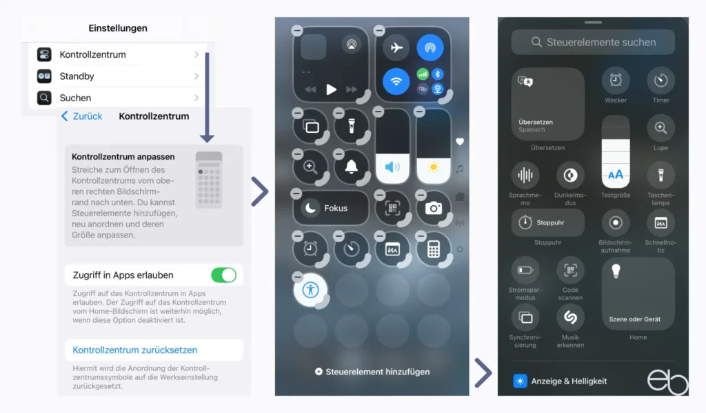 Versteckte iOS Funktionen - Kontrollzentrum anpassen