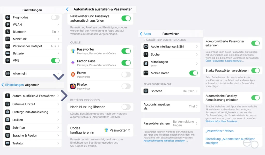 Versteckte iOS-Funktionen - Passwörter und automatisches Ausfüllen