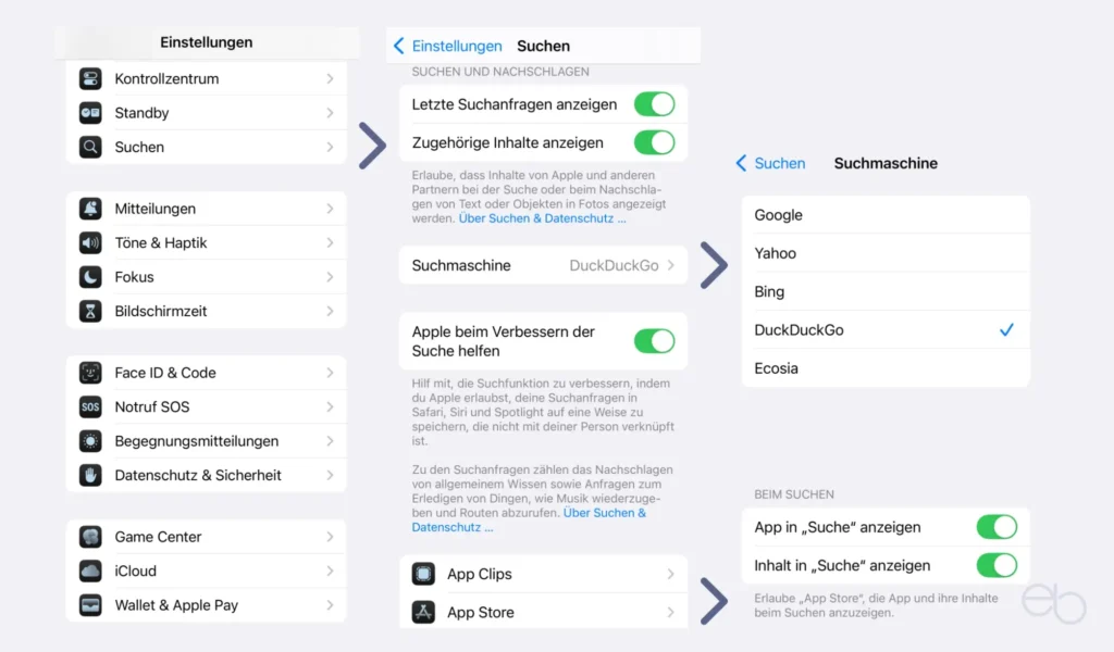 Versteckte iOS Funktionen - Einstellungen für die Suche