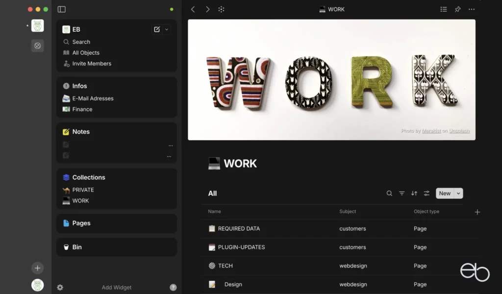 EU-Alternativen - AnyType Space und Collections