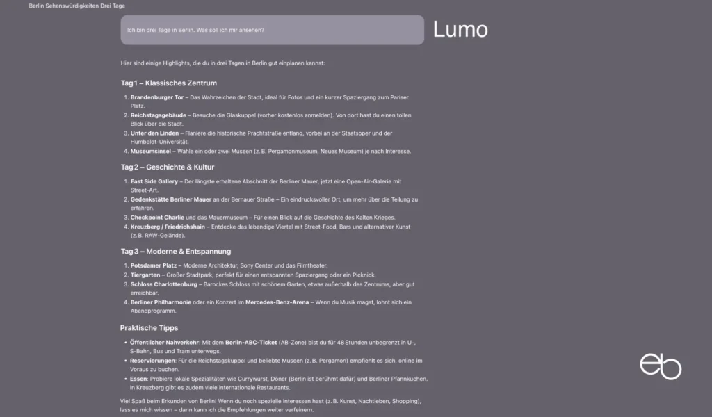 KI-Assistenten - Test 1 Lumo