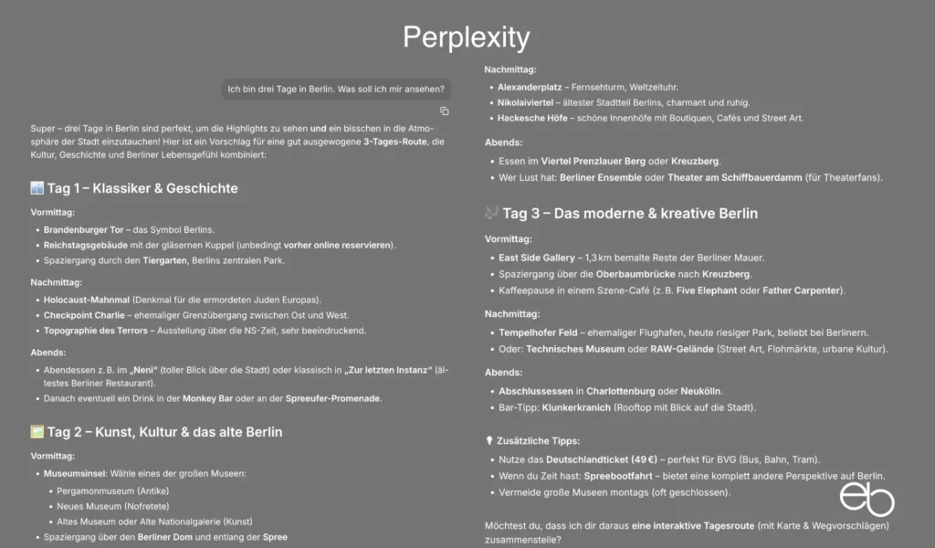 KI-Assistenten - Test 1 Perplexity