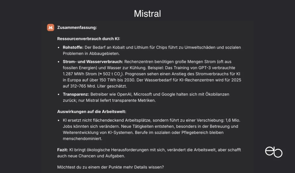 KI-Assistenten - Test 2 Le Chat