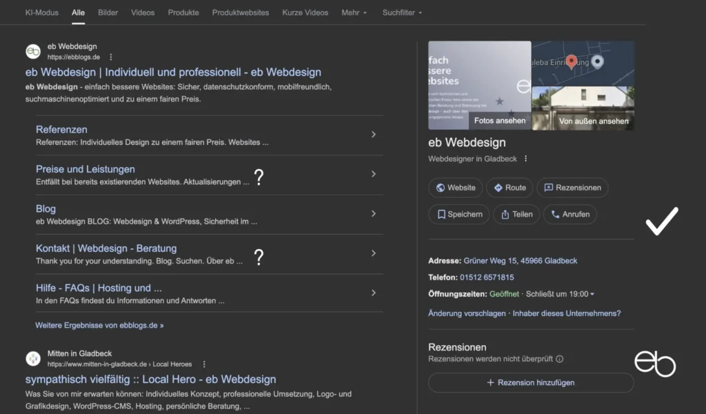 KI kritisch betrachtet - klassische Google-Suche