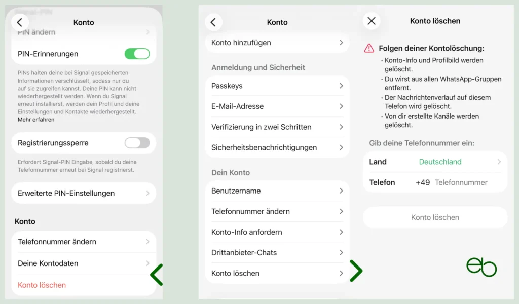 Digitaler Nachlass - Löschen bei Messenger-Diensten